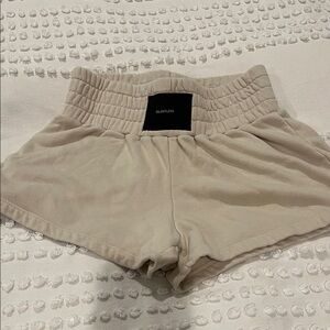 TALENTLESS High Waist Cream Shorts